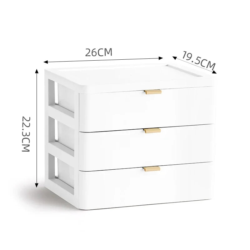 Afralia™ Desktop Organizer Drawer Cosmetic Rack Jewelry Storage Box