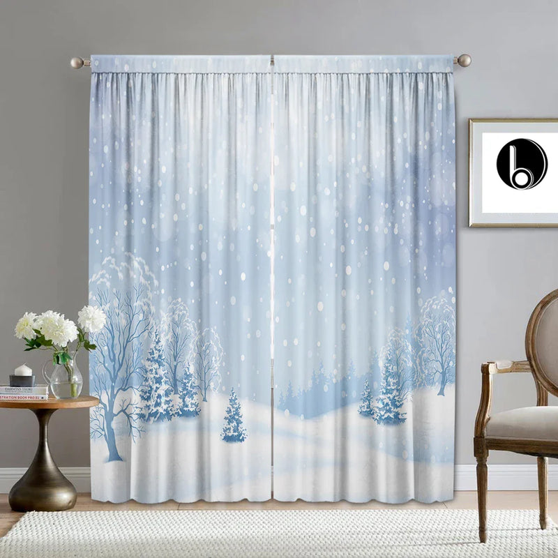 Afralia™ Starry Sky Night View Curtains for Home Decoration, Kitchen, Coffee Shop, Living Room