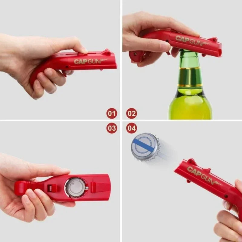 Afralia™ Catapult Bottle Opener Gun for Creative Drink Opening and Bar Fun