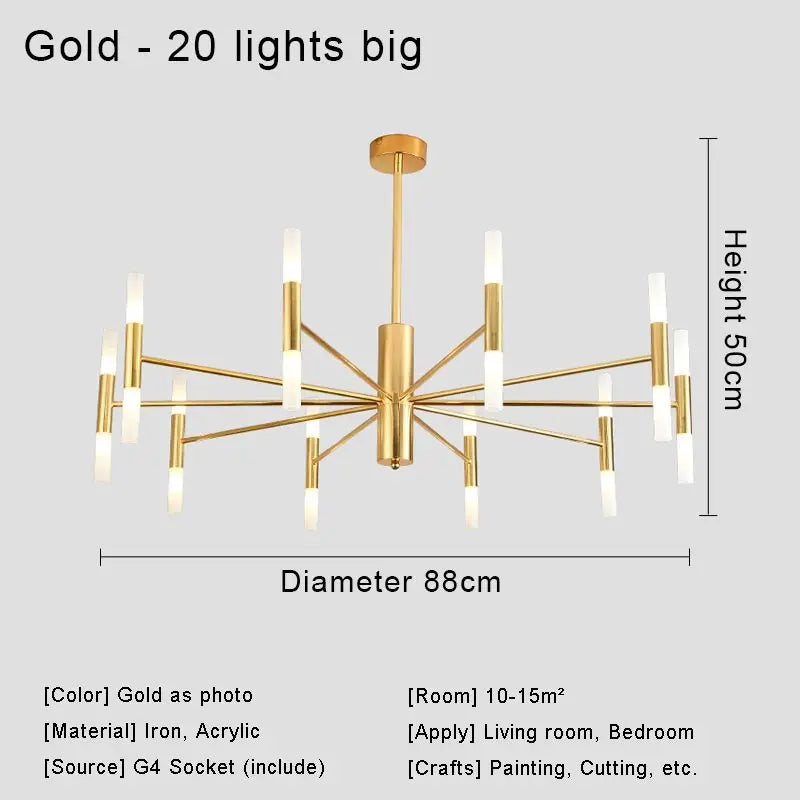 Afralia™ Nordic Design Living Room Chandelier LED Light Fixture for Kitchen Bedroom Dining Decor