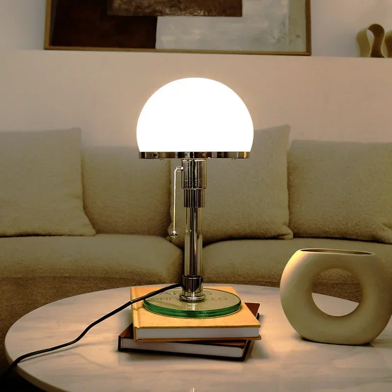 Afralia™ Bauhaus Glass Ball Desk Lamp E27 Bulb