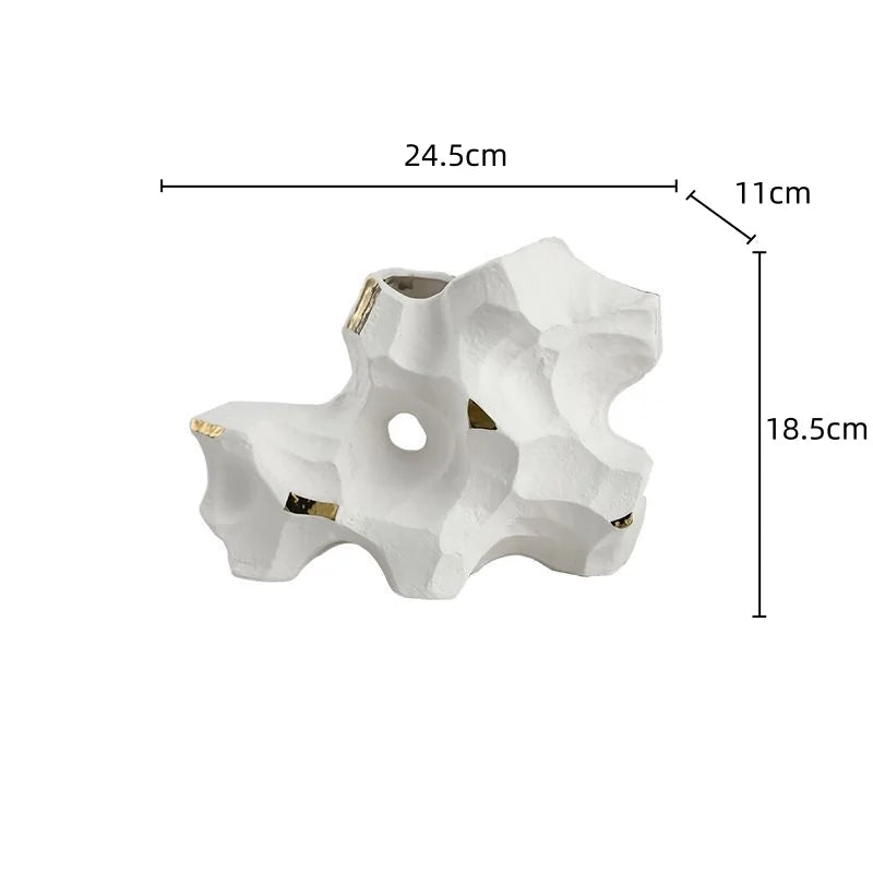 Afralia™ Taihu Stone Vase Abstract Sculpture for Home Decoration