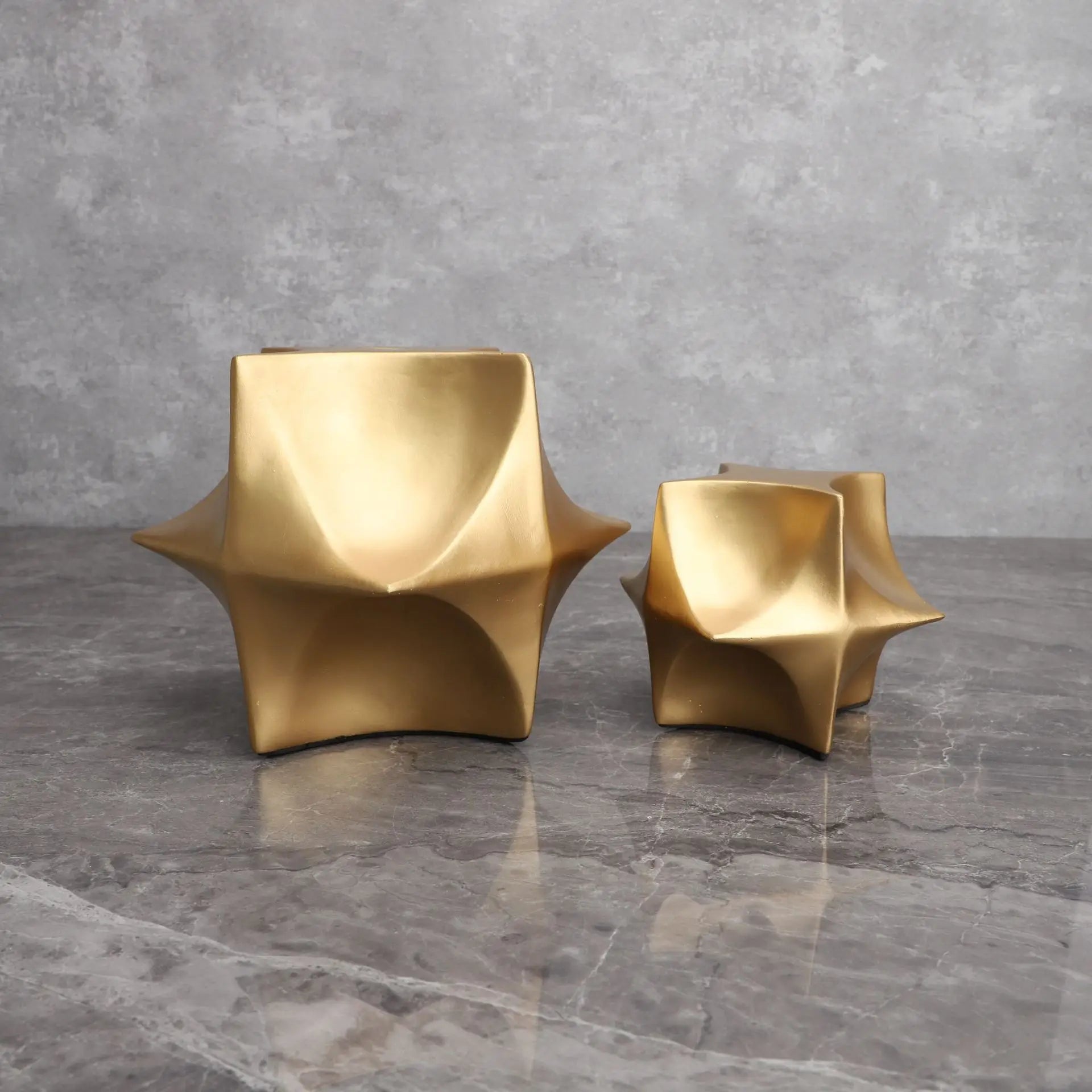Geometric Gold Star Square Decor by Afralia™ for Stylish Home Accents