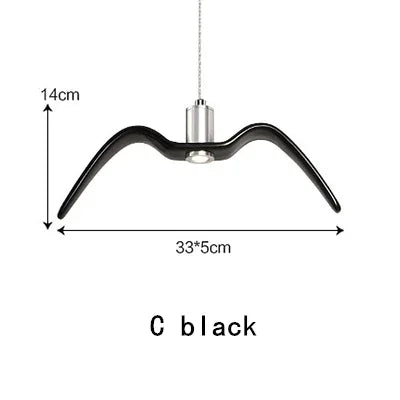 Afralia™ Seagull Resin LED Chandelier for Living Dining Room - Suspension Ceiling Light