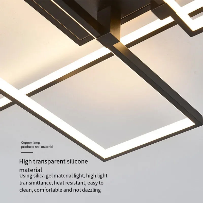 Afralia™ LED Ceiling Chandelier: Modern Living Room Dining Kitchen Decor Lighting Fixture