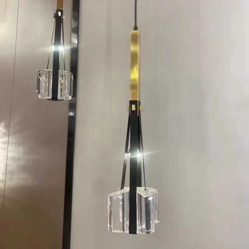 Afralia™ Clear White Resin Pendant Light: Height Adjustable for Bedroom, Dining Room, Kitchen.