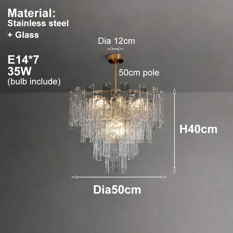 Afralia™ Glass ZY0514 Chandelier LED Lighting for Dining and Kitchen Island