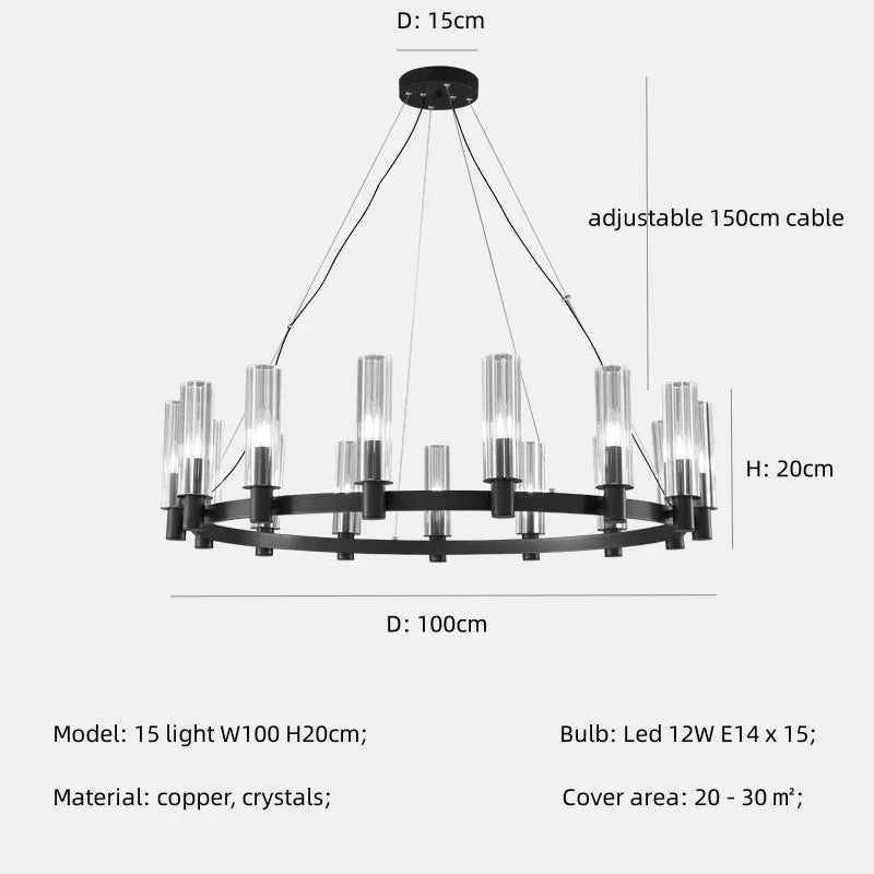 Afralia™ Crystal Chandelier Pendant Lights - Luxury LED Lighting for Living Room