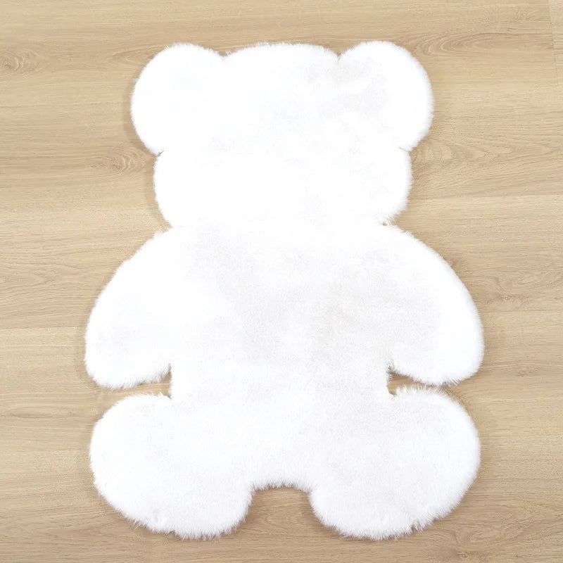 Afralia™ Soft Faux Rabbit Fur Floor Mat | Cozy Carpet for Sofa, Bedroom, Bedside