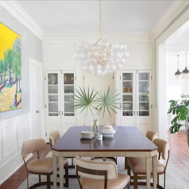 Afralia™ Nordic Bubble Ball Pendant LED Glass Kitchen Living Room Modern Lighting