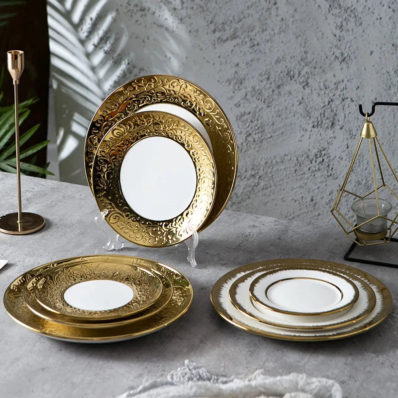 Afralia™ Nordic Ceramic Dinner Plate Set