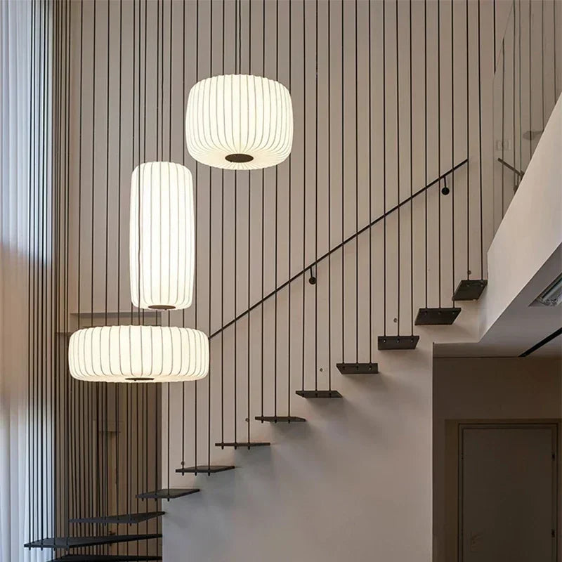 Afralia™ Wabi Sabi Silk Chandelier: Nordic Designer Pendant Lights for Home Decor