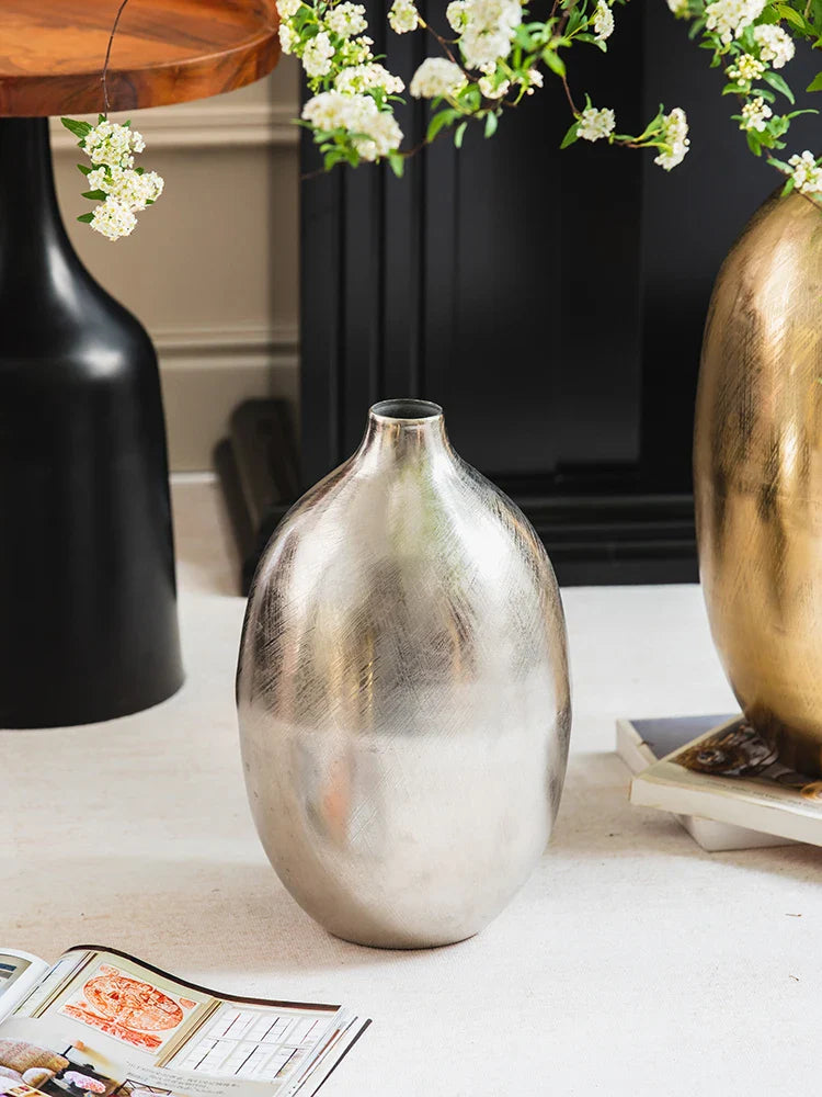 Golden Aluminum Hammered Candle Holder Bowl Vase by Afralia™ for Home Décor Ornaments