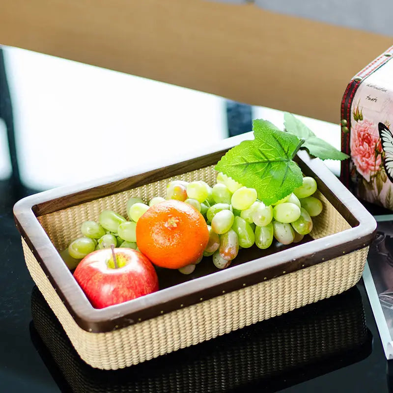 Afralia™ Natural Vine Weave Jewelry Box and Desktop Organizer Basket