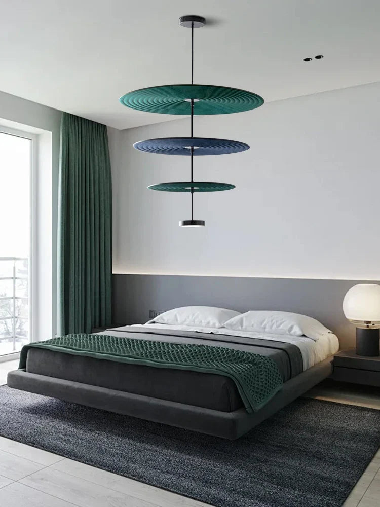 Afralia™ Cotton Round LED Pendant Lights Green Red Art Decoration Offices Bedrooms