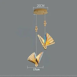 Afralia™ Butterfly LED Pendant Light for Bedroom and Living Room Decor