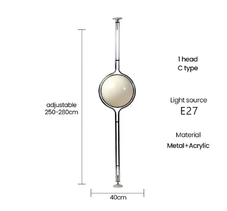 Afralia™ Silver Metal Floor Lamp - Modern Nordic Living Room Decor