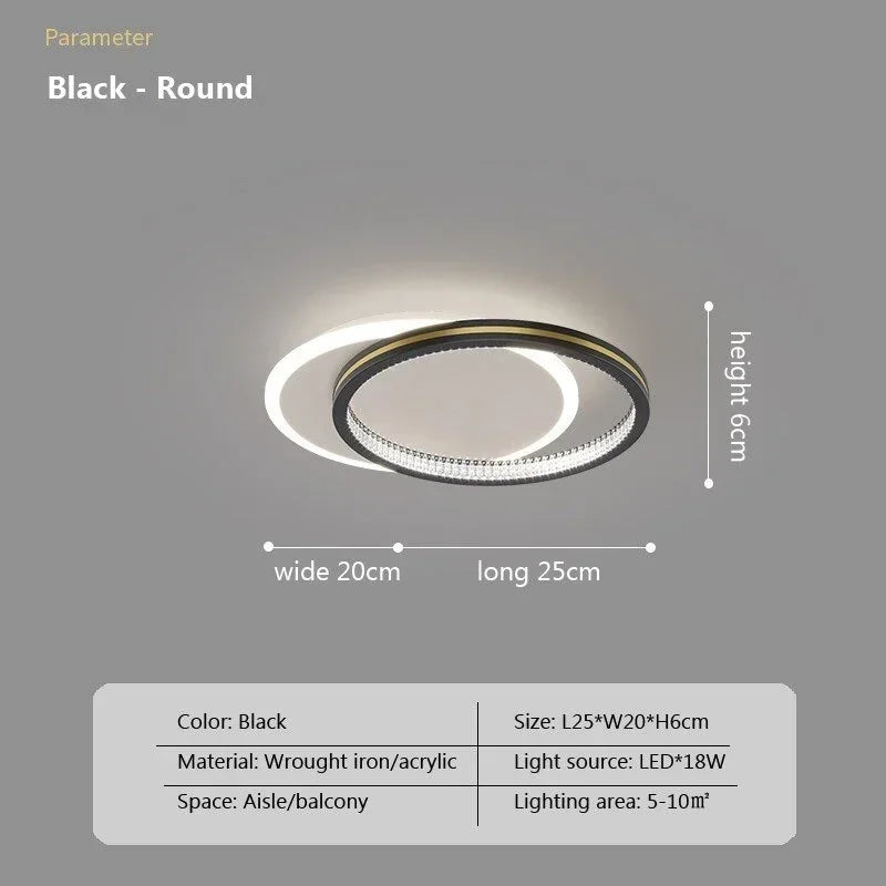 Afralia™ Crystal LED Ceiling Lights for Elegant Home Entrance with Minimalist Design