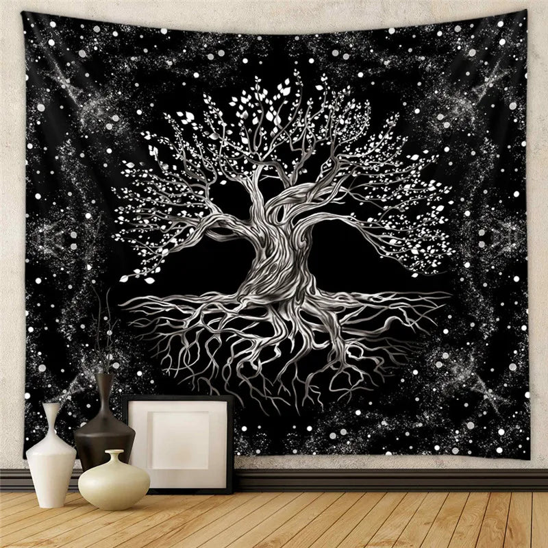 Afralia™ Sun Moon Bohemian Tapestry Wall Hanging Home Decoration Beach Towel