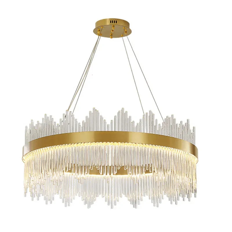 Afralia™ Crystal Chandelier: Modern Nordic LED Lighting for Living Room, Dining, and Bedroom