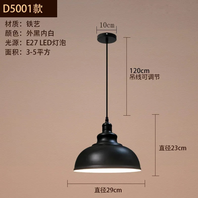 Afralia™ Vintage Chandelier: Industrial Loft Pendant Lamp for Restaurant Decor