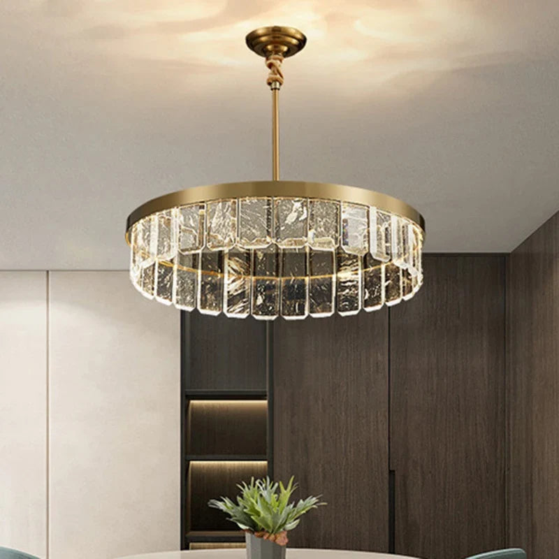 Afralia™ Cloud Mist Crystal Chandelier for Home Hotel Stainless Steel Pendant Lamp