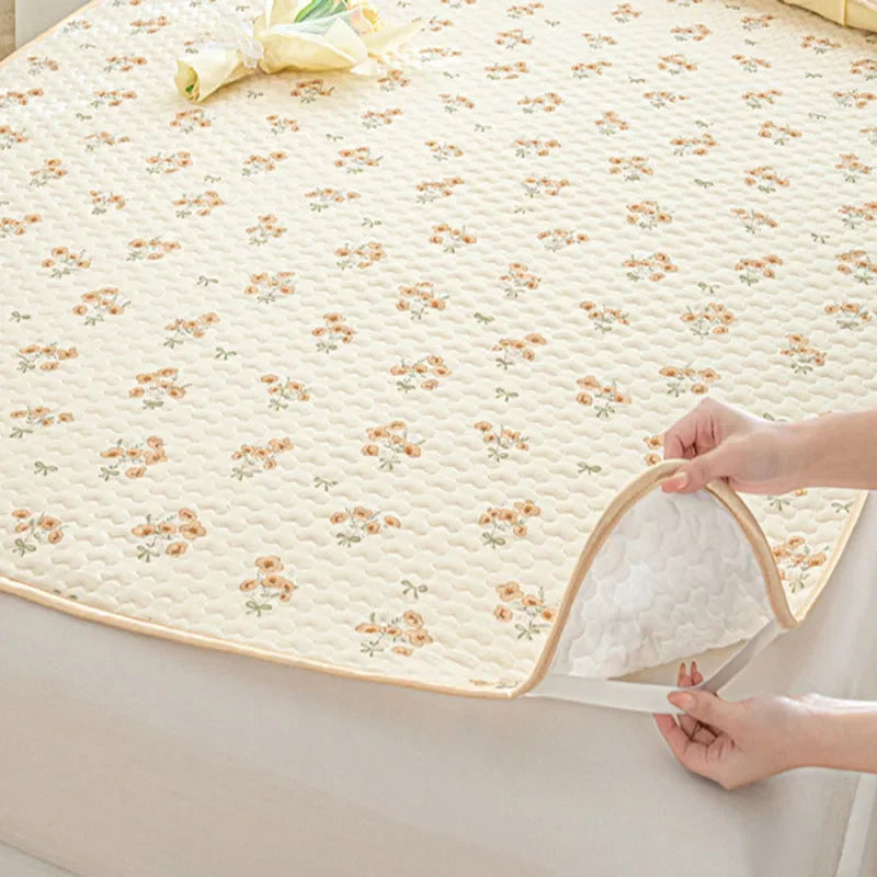 Afralia™ Floral Latex Cooling Mattress Set, Multi-Layer Soft Cushion, Breathable & Quick Cooling