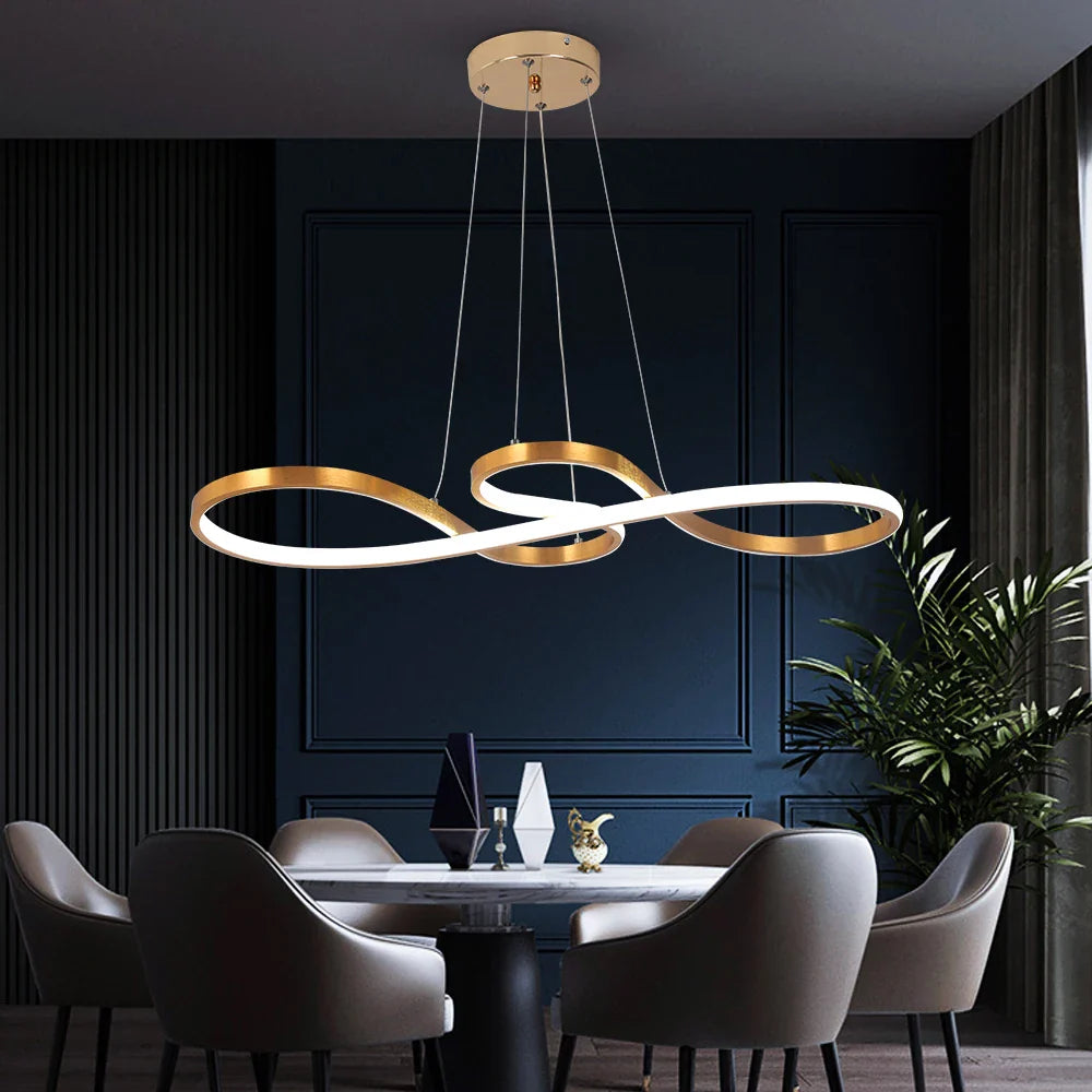Afralia™ Acrylic Chandelier LED Ceiling Light Minimalist Design for Dining Room