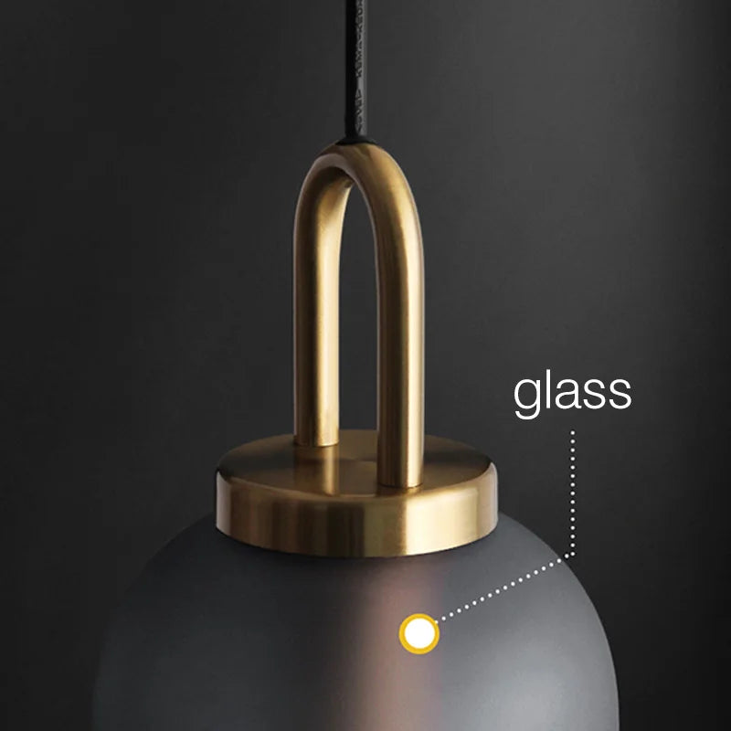 Afralia™ Nordic Glass Ball Pendant Light for Kitchen, Living Room, and Bedroom Luxe Decor