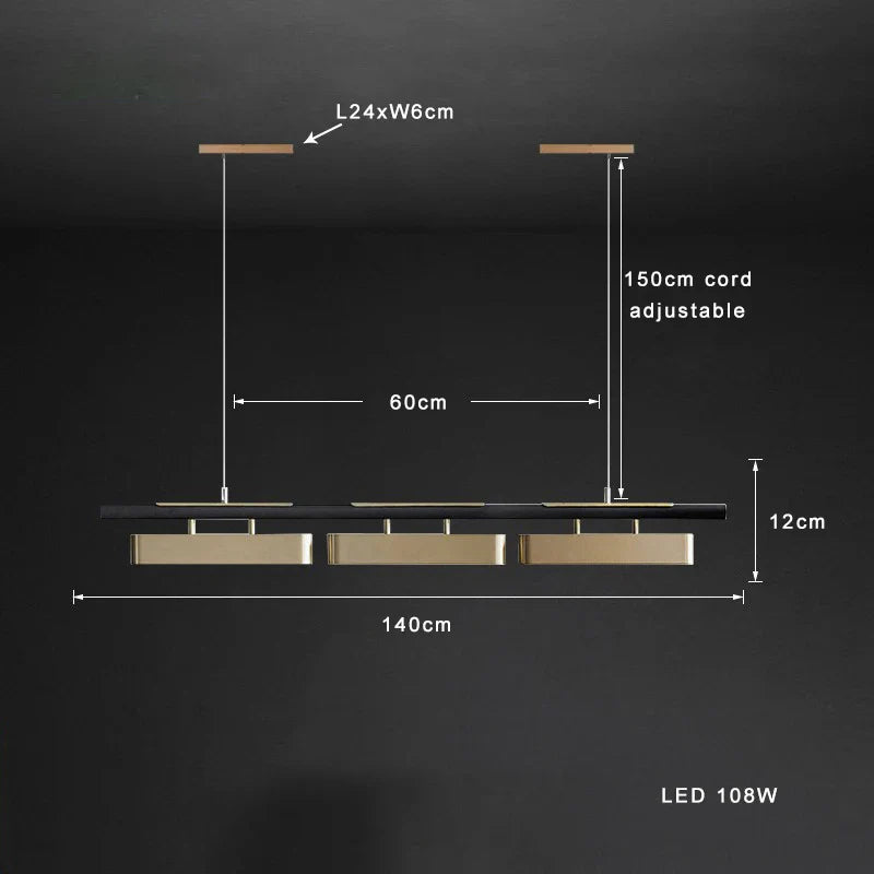 Afralia™ Nordic Gold Stainless Steel Chandelier for Modern Dining Table Decor