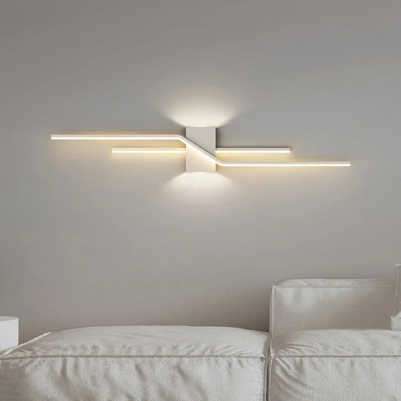 Afralia™ Modern Minimalist LED Wall Light Black White Up Down Lighting Indoor Lustre