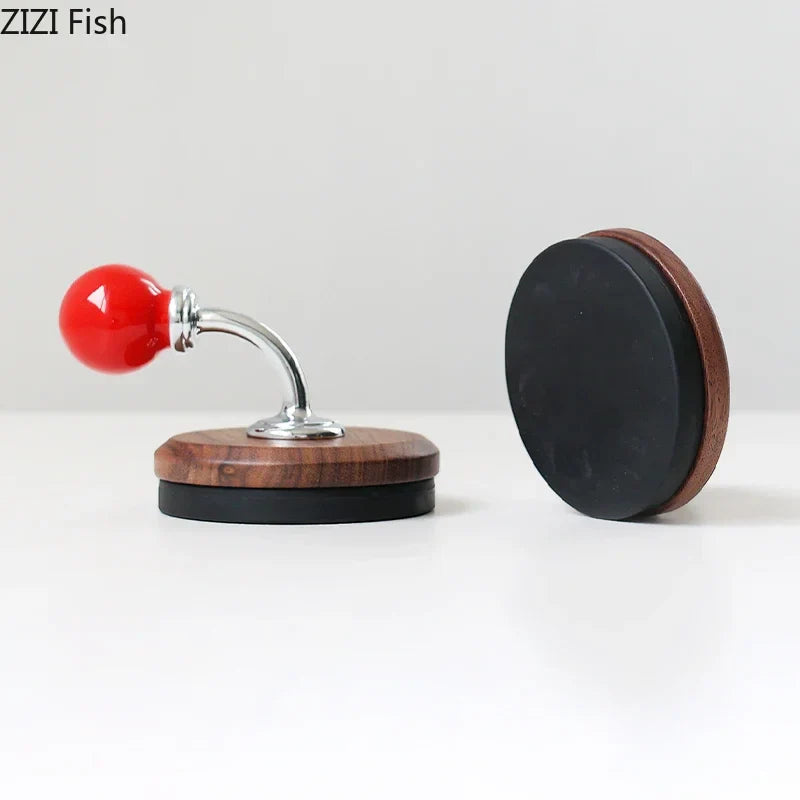 Afralia™ Walnut Wood Bending Hook Wall Storage Holder