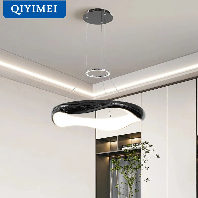 Afralia™ Black Chrome Pendant Lamp for Dining Room Kitchen Indoor Lighting