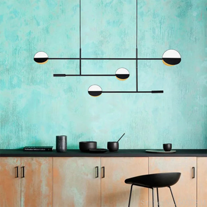 Afralia™ Geometric Iron Pendant Lamp for Home Decor and Lighting