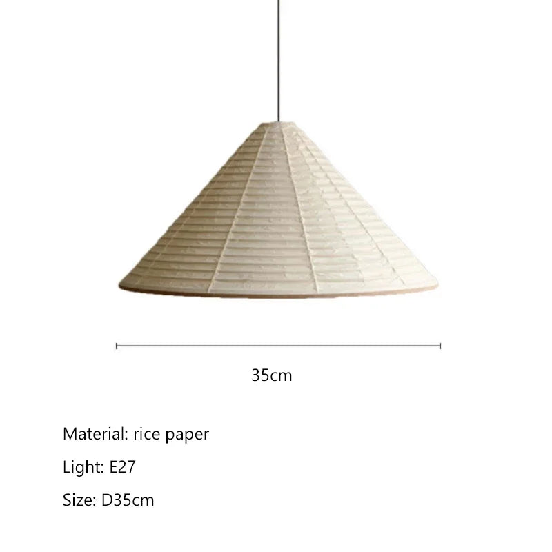 Afralia™ Wabi Sabi Rice Paper Chandelier LED Pendant Lights for Dining Room and Bar