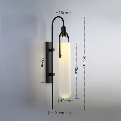 Afralia™ Glass Wall Sconce Light Fixture for Home Living Room Decor