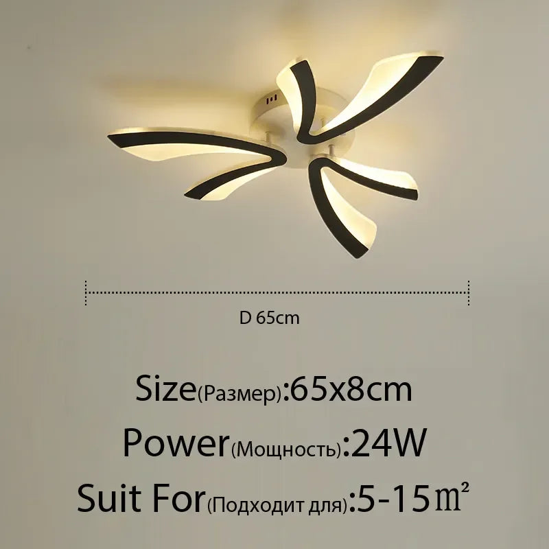 Afralia™ LED Ceiling Chandelier with Remote Control for Home Décor