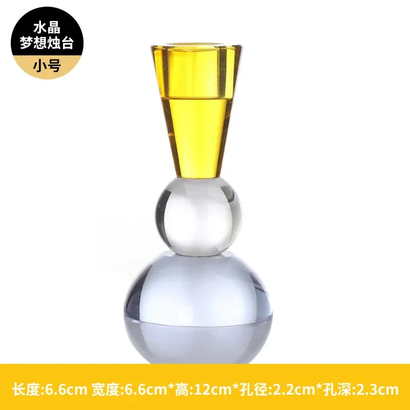 Afralia™ Crystal Candle Holder: Elegant Table Centerpiece for Romantic Events & Home Decor