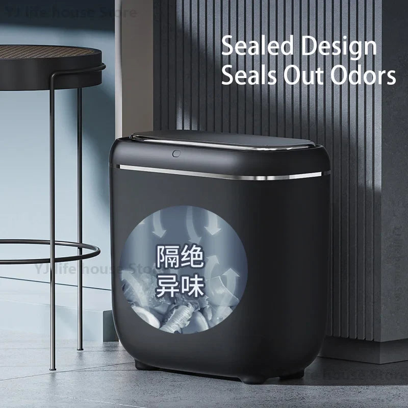 Afralia™ Automatic Sensor Trash Can for Smart Home & Kitchen