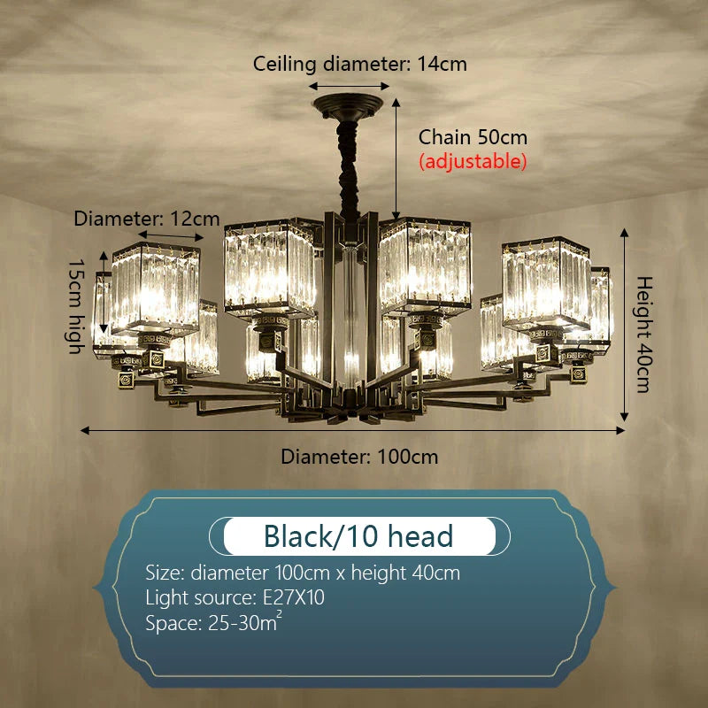 Afralia™ Luxury Crystal Chandelier for Living Room Dining Bedroom Hall Home Lighting