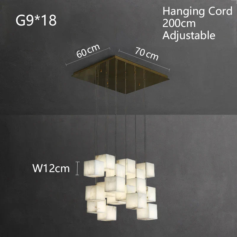 Afralia™ Golden Lucite Staircase Pendant Light, Elegant Living Room Ceiling Decor