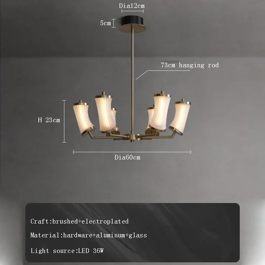 Afralia™ Modern Glass LED Ceiling Chandelier for Luxury Home Decor