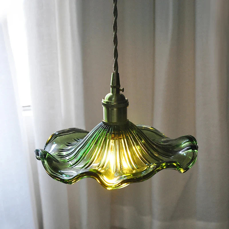 Afralia™ Lotus Leaf Pendant Lights: Modern Nordic Glass Pendant Lamp for Bedroom, Dining Room, Kitchen