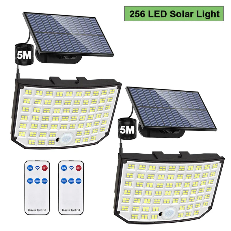 Afralia™ Solar Flood Light: Super Bright Outdoor LED with Remote, IP65 Waterproof Wall Lamp