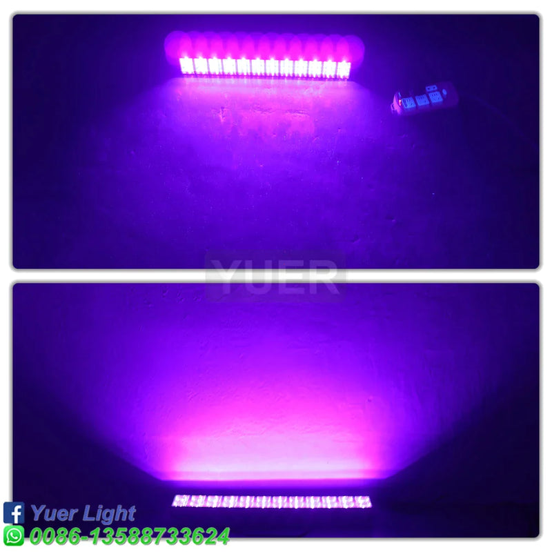 Afralia™ Double Row UV Bar Light LED Stage Light Effect DJ Disco UV Lighting