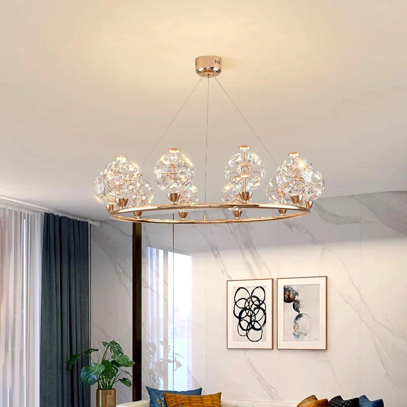 Afralia™ Modern LED Chandelier Ceiling Lamp for Living Room Lighting