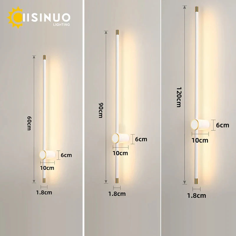 Afralia™ Rotatable Long Wall Sconces for Indoor Living Room Hallway Bathroom Decor