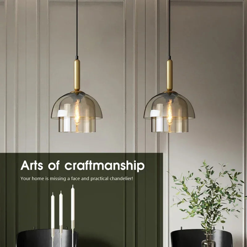 Afralia™ Vintage Glass Chandeliers Dining Room Pendant Light Fixtures