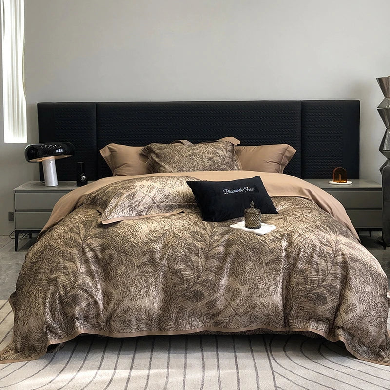 Afralia™ Vintage Rose Print Bedding Set: Duvet, Bed Sheet, Pillowcases