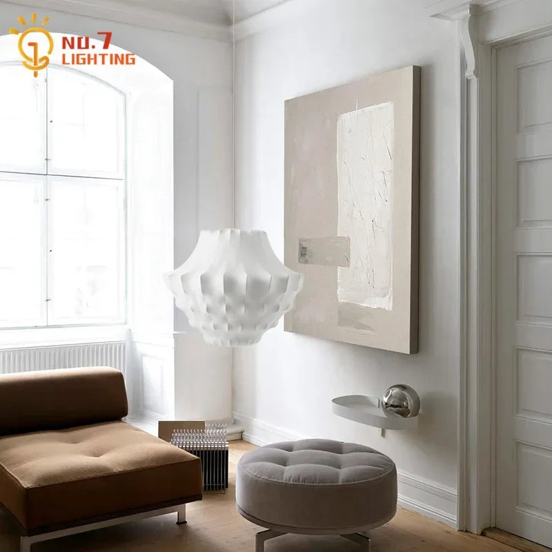Afralia™ Minimalist Silk Pendant Lights for Any Room LED Indoor Lighting